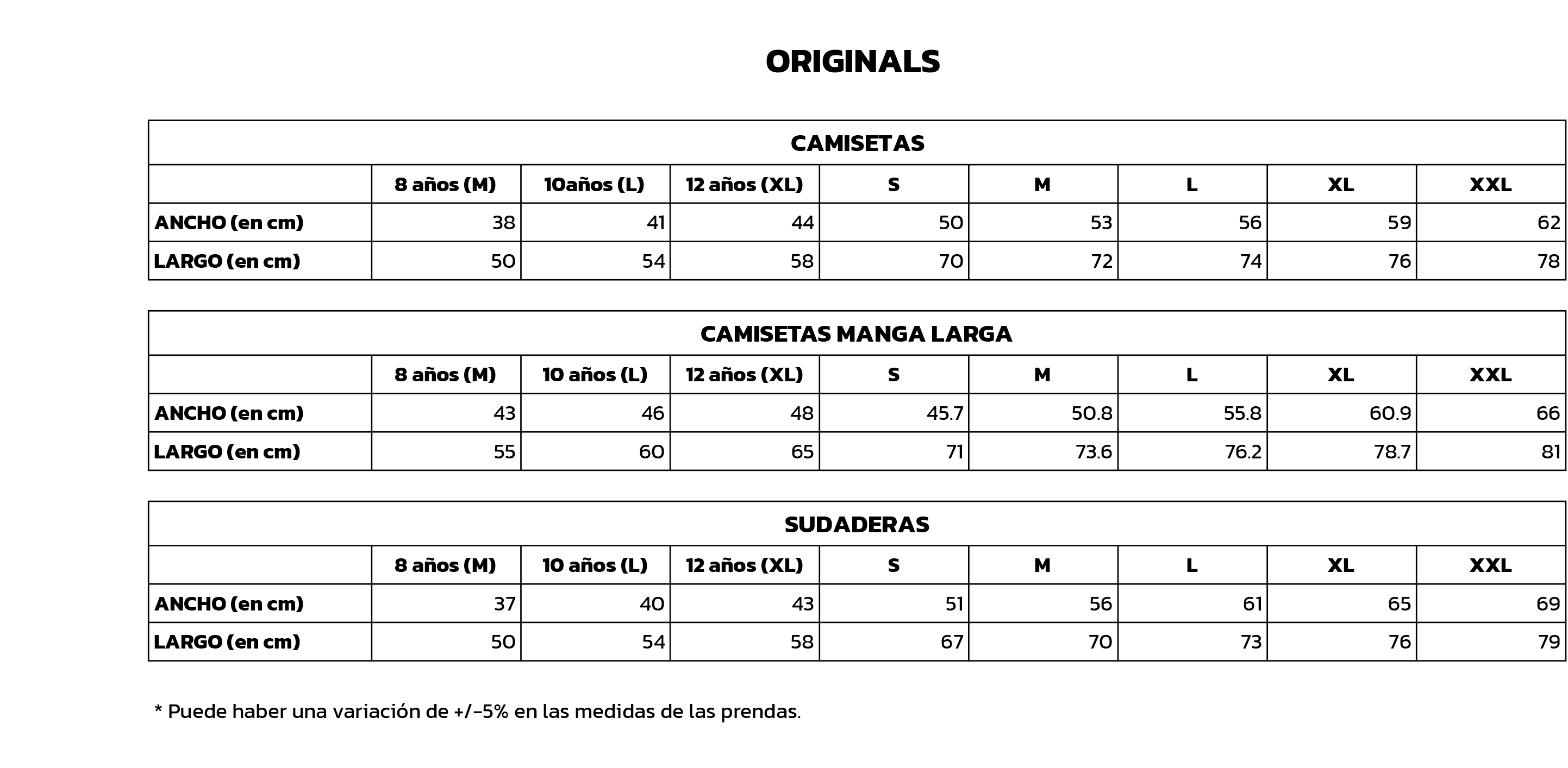 Sizes - MadKat